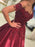 Ball Gown Sleeveless Off-the-Shoulder Applique Satin Floor-Length Dresses - Prom Dresses