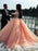 Ball Gown Sleeveless Off-the-Shoulder Court Train Tulle Lace Dresses - Prom Dresses