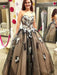 Ball Gown Sleeveless Sweetheart Applique Floor-Length Tulle Dresses - Prom Dresses
