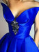 Ball Gown Sleeveless V-Neck With Ruffles Floor-Length Satin Dresses - Prom Dresses