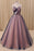 Ball Gown V Neck Dark Blue Tulle Prom with Applique Puffy Long Quinceanera Dress - Prom Dresses