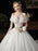Ball Gown Wedding Dress 2021 Princess Silhouette Cathedral Train Off The-Shoulder Short Sleeves Natural Waist Beaded Sequined Bridal Dresses