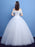 Ball Gown Wedding Dress Princess Silhouette Floor-Length Bateau Neck Short Sleeves Applique Tulle Bridal Gowns