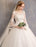 Ball Gown Wedding Dresses Tulle Jewel 3/4 Length Sleeve Floor Length Princess Bridal Gown