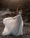 Beach Bohemian Wedding Dresses Spaghetti Backless Lace Tulle Wedding Dresses - Wedding Dresses