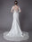Beach Wedding Dresses Ivory Lace V Neck Long Sleeve Mermaid Bridal Gown With Train