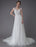 Beach Wedding Dresses Lace Tulle Summer A Line Ivory Luxury Beaded Summer Bridal Gowns