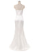 Beach Wedding Dresses Mermaid Sleeveless Evening Dresses V Neck Straps Split Ivory Bridal Gown With Court Train