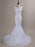 Beaded Lace Backless Mermaid Wedding Dresses - White / Floor Length - wedding dresses
