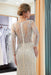 Beaded Luxury Mermaid Crystal Sweep Train Long Sleeves Prom Dress - Prom Dresses