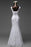 Beautiful Appliques Court Train Lace up Pure White Mermaid Wedding Dresses - wedding dresses
