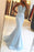 Beautiful Glorious Graceful Sexy Light Blue Beading Strapless Long Prom Dresses Sparkle Mermaid Party Gown - Prom Dresses