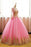 Beautiful Precious Affordable Ball Gown Pink Tulle Prom with Gold Appliques Long Sleeves Quinceanera Dress - Prom Dresses