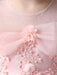 Pink Flower Girl Dresses Jewel Neck Sleeveless Short Princess Lace Flowers Formal Kids Pageant Dresses