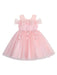 Pink Flower Girl Dresses Jewel Neck Sleeveless Short Princess Lace Flowers Formal Kids Pageant Dresses