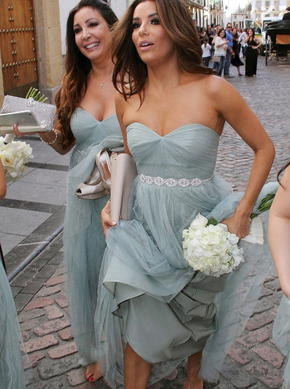 Beautiful Strapless Long Tulle Bridesmaid Dress - Bridesmaid Dresses