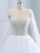 Beautiful V-neck Pearls Princess Wedding Dresses - wedding dresses