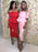 Best Bodycon Mid-Calf Red Bridesmaid Dress - Bridesmaid Dresses