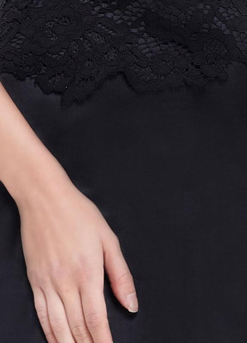Black Evening Dresses Lace Applique Mother Of The Bride Dresses Chiffon Jewel Neck Half Sleeve A Line Floor Length Wedding Guest Dresses