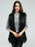 Black Faux Fur Vest Sleeveless Jacket  for Women