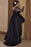 Black High-low Scoop Plus Size Long Sleeve Satin Prom Dress with Lace Top - Prom Dresses