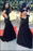 Black Lace Mermaid Dresses Open Back Cap Sleeve Long Prom Gown - Prom Dresses