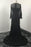 Black Mermaid Dresses Long Sleeves Lace Appliques Sheer Jewel Neck Prom Dress - Prom Dresses