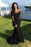 Black Mermaid Dresses Long Sleeves Lace Appliques Sheer Jewel Neck Prom Dress - Prom Dresses