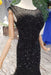 Black Mermaid Tulle Prom Dress with Sequins Sparkly Sleeveless Evening Dresses - Prom Dresses