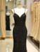 Black Prom Dresses Mermaid Luxury Heavy Beaded Straps Long Formal Evening Dress