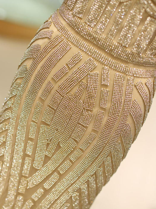 Black Prom Dresses Mermaid Luxury Heavy Beaded Straps Long Formal Evening Dress