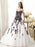 Black Wedding Dresses Tulle Princess Silhouette Sleeveless Low Rise Waist Lace Court Train Bridal Dress