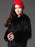 Black Winter Coat Faux Fur Round Collar Women's Fluffy Coat And Jacket