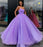 Blue Ball Gown Sweetheart Prom Dress Princess Floor Length Tulle Quinceanera Dresses - Prom Dresses