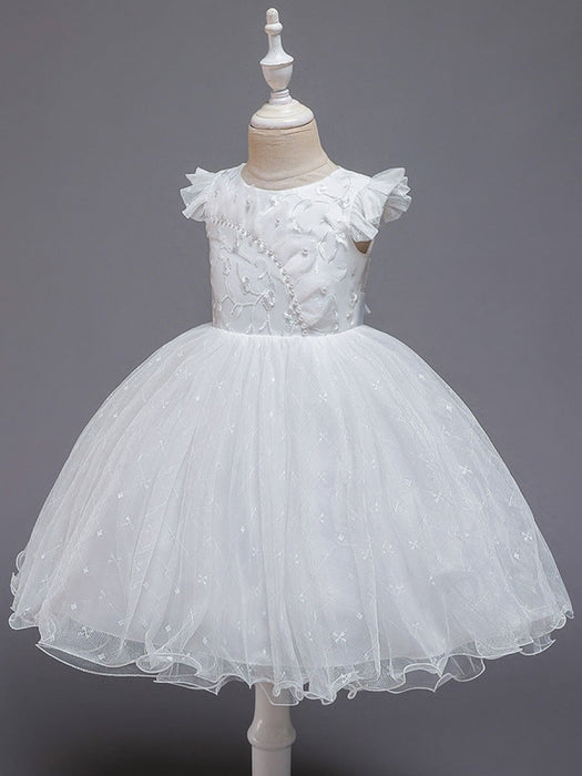 Blue Teenage Girls Dress Summer Children Party Elegant Princess Long Tulle Baby Girls Kids Lace Wedding Ceremony Dresses