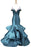 Blue Satin V Neck Spaghetti Long Layered Mermaid Prom Dress - Prom Dresses