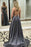 Blue Spaghetti Strap Dress with Side Slit Sexy Long Senior Prom Dresses - Prom Dresses