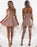 Blush Straps Fashion A-Line Lace Off-Shoulder High Low Short Homecoming Party Dress - Prom Dresses
