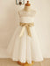 Flower Girl Dresses Jewel Neck Sleeveless Sash Kids Social Party Dresses