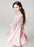 Blush Flower Girl Dress Boho Princess Lace Satin Bell Long Sleeve Flowers Knee Length Pageant Skater Dress