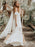 Boho Wedding Dress 2021 Lace Off The Shoulder A Line Floor Length Lace Bridal Gown