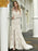 Boho Wedding Dress V Neck Sleeveless Natural Waist Lace Bridal Gowns With Train