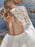 boho wedding dresses 2021 jewel neck long sleeve a line floor length chffion bridal dress for beach wedding