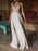 Boho Wedding Dresses 2021 lace v neck Sleeveless Beaded Backless double splits Chiffon Beach Bridal Gowns