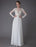 Boho Wedding Dresses Chiffon Jewel Long Sleeve Pleated A Line Beach Bridal Gowns