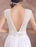 Boho Wedding Dresses Chiffon Lace Beach Bridal Dress V Neck V Back Ivory Sleeveless Floor Length Summer Wedding Gown