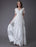 Boho Wedding Dresses Lace Chiffon Patchwork Ivory Short Sleeve Gypsy Maxi Beach Bridal Gowns