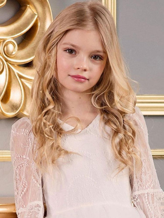 White Flower Girl Dresses V-Neck Long Sleeves Polyester Kids Social Party Dresses