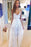 Boho White Spaghetti Straps V-neck Lace Beach Sexy Wedding Dress - Wedding Dresses