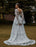 Bridal Gowns Boho Wedding Dress Long Sleeves Lace V-Neck Lace Chiffon Wedding Gowns